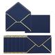 PATIKIL 200 Pack 5 x 7 Envelopes with Gold Border Christmas Envelopes for A7 Cards V Flap Envelopes for Office Wedding Gift Cards, Invitations, Photos, Graduation (Navy)