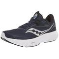 Saucony Men's Guide 15 Running Shoe, Navy/Silver, 9 D US Mens