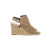 Sam Edelman Wedges: Tan Solid Shoes - Women's Size 10 - Open Toe