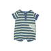 Just One Year by Carter's Short Sleeve Outfit: Blue Bottoms - Size 3 Month