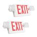 MW Lighting Led Emergency Exit Lights w/ 2 Adjustable Heads RED Sign w/ Battery Backup 2PACK Thermoplastic | Wayfair MW-MMJ-2R-2PK