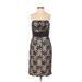 White House Black Market Cocktail Dress: Black Damask Dresses - Women's Size 0