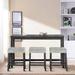 Red Barrel Studio® Chidalu 20.01 L x 60.01 W Dining Set Wood/Upholstered in Black | 36.01 H x 60.01 W x 20.01 D in | Wayfair