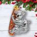 The Holiday Aisle® Jathniel Koala Baby & Parent Glass Christmas Ornament Glass in Gray | 6 H x 3 W x 2 D in | Wayfair