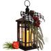 The Holiday Aisle® Christmas Decorative Lantern Snow Globe Christmas Decorations Indoor Outdoor Flashing Candle Lights | Wayfair