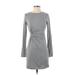 Lea & Viola Casual Dress: Gray Dresses - Women's Size X-Small