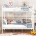Full Over Full Bunk Bed with Safety Guard Rails for Kids, Teens,White