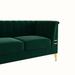 Modern Designs Velvet Upholstered Living Room Sofa, 3 Seat Sofa Couch With Golden Metal Legs with green Sofa - 83.46*31.9*30.5