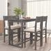 5-Piece Dining Table Set w/1 Rectangular Dining Table&4 Dining Chairs