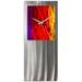 Helena Martin 'Sunrise Studio Clock' Rainbow Modern Clock on Ground and Colored Aluminum