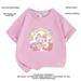 Sanrios Anime Kawaii Hello Kitty Summer Cotton Children s Short-sleeved T-shirt Cute Cartoon Bottom Thin Top Birthday Gift