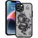 Compatible with iPhone 14 Case 6.1 inch Fashion Cool Dragon Animal 3D Pattern Design Frosted PC Back Soft TPU Bumper Shockproof Protective Case Cover for iPhone 14 Black