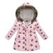 Herrnalise Toddler Jackets for Girls Toddler Baby Floral Print Jacket Parkas Hoodies Tops For Kids Winter Thick Warm Windproof Coat Outwear Jackets Toddler Girl Winter Coat