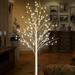 6 FT Birch Tree Light 440 pcs LEDs Warm White 8 Flashing Modes Remote Dimmable Lighted Trees for Home Decor Party Wedding Festival Decoration etc. (Remote Base and Plug Included)