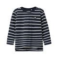 name it - Langarmshirt Nmmvoby Stripes In Dark Sapphire, Gr.104