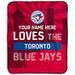 Pegasus Toronto Blue Jays 50" x 60" City Skyline Personalized Fleece Blanket
