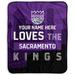 Pegasus Sacramento Kings 50" x 60" City Skyline Personalized Fleece Blanket