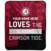 Pegasus Alabama Crimson Tide 50" x 60" City Skyline Personalized Fleece Blanket