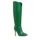 Women's Peyton Green Embossed Leather Comfortable Heel Knee High Boot 4 Uk Beautiisoles by Robyn Shreiber Made in Italy