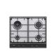 Haier Series 2 Hahg6Br4S2X 60Cm Wide Gas Hob, 4 Cooking Zones - Stainless Steel - Hob Only