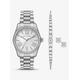Michael Kors Lexington Pavé Silver-Tone Watch and Bracelet Set Silver One Size
