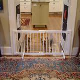 White Step-Over Pet Gate, 2" L X 51.75" W X 20" H, 8 LBS