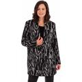 Brands - Anna Rose Zebra Print Knitted Jacket Black Women's