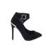Shoedazzle Heels: Pumps Stilleto Cocktail Black Solid Shoes - Women's Size 7 - Pointed Toe