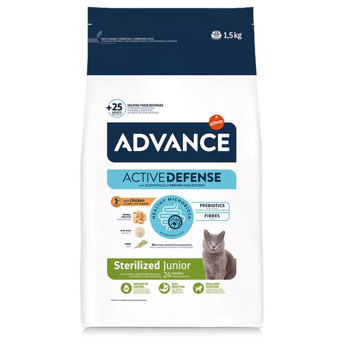 1,5kg Advance Sterilized Junior mit Huhn Katzenfutter trocken