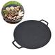 BBQ Grill Pan, Korean BBQ Grill Pan Iron Nonstick Round Grilling Tray BBQ Cast Iron Grill Pan for Outdoor Pork Belly Pancakes (30CM) (Size : 41CM)