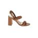Sun + Stone Heels: Tan Solid Shoes - Women's Size 8 1/2 - Open Toe