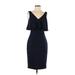 Badgley Mischka Casual Dress: Blue Dresses - Women's Size 0