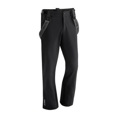 Skihose MAIER SPORTS "Lothar 2.0", Herren, Gr. 52, Normalgrößen, schwarz, Vorderseite: 92% Polyester, 8% Elasthan Rückseite: 100% Polyester, Hosen, Herren Softshell-Schneehose, atmungsaktiv und winddicht, Slim Fit Image