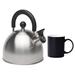 APARTMENTS 1.5 Quart Tea Pot, Food Grade Stainless Steel w/ Ceramic Coffee Cup (11.2 Ounces), Quick Boiled In Hot Water, Cold Folded | Wayfair