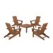 POLYWOOD® x AllModern 5 Piece Multiple Chairs Seating Group Plastic in Brown | Outdoor Furniture | Wayfair PWS1979-1-TE