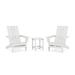 POLYWOOD® x AllModern Outdoor Adirondack Chair w/ Table Plastic in White | 36 H x 100 W x 37 D in | Wayfair PWS1965-1-WH