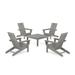 POLYWOOD® x AllModern 5 Piece Multiple Chairs Seating Group Plastic in Gray | Outdoor Furniture | Wayfair PWS1966-1-GY