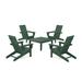 POLYWOOD® x AllModern 5 Piece Multiple Chairs Seating Group Plastic in Green | Outdoor Furniture | Wayfair PWS1966-1-GR