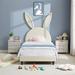 Zoomie Kids Kylo Upholstered Twin Daybed Frame for Kids, Twin Platform Bed w/ Carton Ears Shaped Headboard | 46 H x 39 W x 76 D in | Wayfair