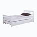 Red Barrel Studio® Gotar Solid Wood Bed Frame w/ Headboard Wood in White | 33.63 H x 42.13 W x 79.86 D in | Wayfair