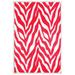 Pink Rectangle 5' x 8' Area Rug - Hokku Designs Gudde Animal Print Machine Woven Nylon Area Rug in Red Nylon | Wayfair