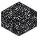 Black/White Hexagon 2' x 2' Area Rug - Everly Quinn Ellerslie Animal Print Machine Woven Nylon Area Rug in Black Nylon | Wayfair