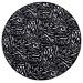 Black/White Round 11' Area Rug - Everly Quinn Ellerslie Animal Print Machine Woven Nylon Area Rug in Black Nylon | Wayfair