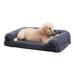 Tucker Murphy Pet™ Millie Sherpa Sofa Dog Bed Polyester in Blue | 7 H x 29 W x 20 D in | Wayfair 16148EBFFFBC4678A1221C681885BA14