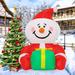 The Holiday Aisle® Jayva 4.3 FT Christmas Inflatable Cute Blow Up Snowman Inflatable w/ LED Lights in Red/White | 52.8 H x 40.8 W in | Wayfair