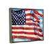 Rosalind Wheeler Latitude Run® Windblown American Flag Framed Floater Canvas Wall Art Design By Julia Mcgrath Canvas | Wayfair