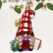 The Holiday Aisle® Festive Teacher Glass Christmas Ornament Glass in Red/White | 4.9 H x 3.2 W x 2.1 D in | Wayfair