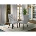 House of Hampton® Dallas Dining Chair Faux Leather/Upholstered in Gray | 38 H x 24 W x 19.5 D in | Wayfair 83208DF873D44CE1B30BCB4736238AE6