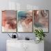 Wexford Home Red Ochre Abstract I Framed On Canvas 3 Pieces Print Metal | 40 H x 90 W x 2 D in | Wayfair CF11-S6156-FLN301