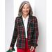 Appleseeds Women's Textured Plaid Blazer - Multi - 18 - Misses